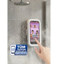 Su Geçirmez Duş İçi Telefon Kabı Suya Dayanıklı Hareketli Telefon Tutucu Banyo Standı 19 cm