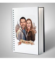 Sevgiliye Hediye Kişiye Özel Eminönü ve Aşkımız Karikatürlü Defter