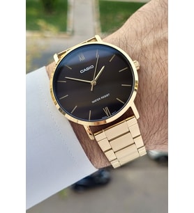 Casio CSISTE131 Kadranı Kahverengi Kordonu Gold Renk Erkek Kol Saati