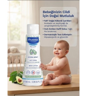 Hydra Bébé Body Lotion 100 ml - Avokado ve Zeytinyağlı Bebek Vücut Losyonu