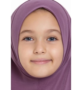 Violet Pratik Hazır Geçmeli Genç Tesettür Bone Sandy Kumaş Düz Hijab 2312_21