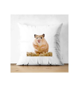Hamster Model Kırlent Kılıfı - Hamster Yastık Kılıfı