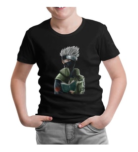 Naruto - Kakashi Siyah Çocuk Tshirt