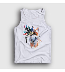 Presmono Unisex Beyaz Indian Kızılderili Fox Tilki Atlet 367853tt