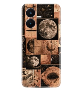 Vivo Y22s Kılıf Hayat Serisi Desenli Retro Moon - Barkod No 2029