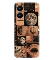 Vivo Y22s Kılıf Hayat Serisi Desenli Retro Moon - Barkod No 2029