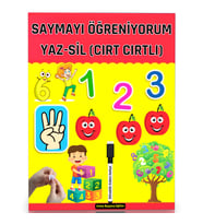 Saymayı Öğreniyorum YAZ-SİL Kitabı (Cırt Cırtlı)