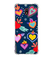 PrintiFy Xiaomi Redmi 8A Uyumlu Retro Color 3 Baskılı Şeffaf Köşe Korumalı Antişok Kılıf
