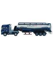 Metal Tır 1:24 - Sesli Işıklı Tanker Tır 39 cm - Lacivert Kafa