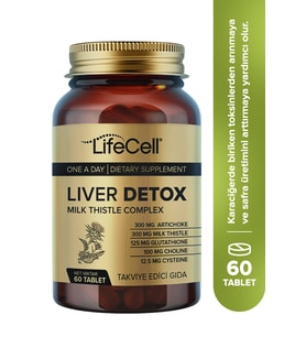 Liver Detox (Karaciğer Detoksu) Glutatyon, Devedikeni Ve Enginar İçeren Takviye Edici Gıda