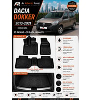 DACIA DOKKER 2013-2021 Araca Özel 3D Paspas + 3D Bagaj Havuzu