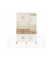 Arges Dolap 10 Raflı 3 Çekmeceli 6 Kapaklı 132x30x195 Aytaşı-Aytaşı/Çam
