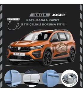 Dacia Joger Oto Araç Kapı Koruma Fitili 5metre Parlak Gri Renk