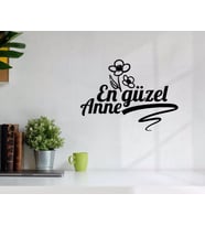 BK Home En Güzel Anne Duvar Yazısı-2 (Siyah)