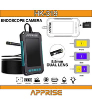 Apprise HK-319 Ekranlı 1080P Endoskop Yılan Kamera Çift Lensli Sert Kablo 10 Metre