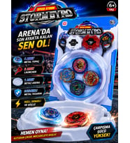 StormGyro Speed Storm 4’lü Beyblade Arena Seti 4 Metal Topaç 2 Fırlatıcı Ve Arena