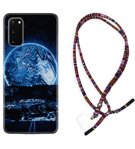 Samsung A02S A03S A10 A12 A13 A21S A22 Kılıf Boyun Asklı Rasta Silikon Mavi Gece 1605