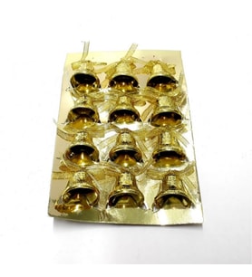 Gold Renk Çam Ağacı Plastik Çan Süsü 2,8 cm-