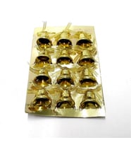 Gold Renk Çam Ağacı Plastik Çan Süsü 2,8 cm-