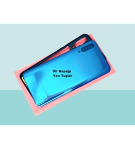 Tkgz - Samsung Galaxy A50 A505 FULL KASA Arka Kapak Batarya Kapağı - MAVİ