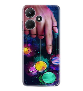 Infınıx Hot 30i Kılıf Silikon Desen Özel Seri Finger Planet 1740