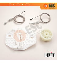 Renault Clio MK2 BB CB Thalia MK1 LB Symbol MK1 7700434304 İçin Sağ Arka Cam Kriko Seti