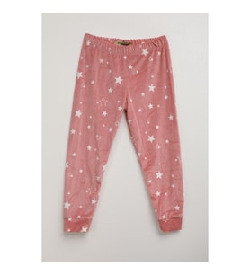 Kız Çocuk Yumuşak Kadife Dokulu Pembe Pijama Altı