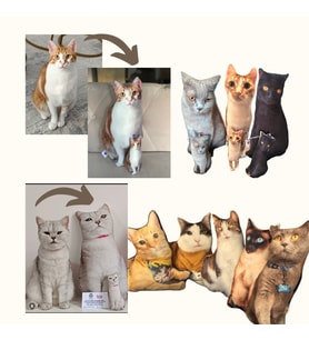 KalikukaPetCraft Kedi Yastık, Evcil Hayvanınıza Özel Yastık ve Anahtarlık, Kişiye Özel Hediye