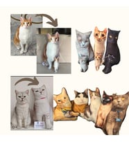 KalikukaPetCraft Kedi Yastık, Evcil Hayvanınıza Özel Yastık ve Anahtarlık, Kişiye Özel Hediye