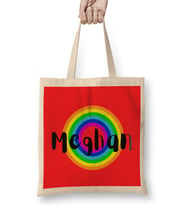 Meghan, Duchess of Sussex- Retro Rainbow Style Bez Çanta Uzun Saplı