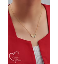 KELEBEK KOLYE NAZAR BONCUĞU DETAY 925 AYAR GÜMÜŞ KOLYE GOLD-ROSE-GÜMÜŞ RENK (Gold)