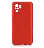 Xiaomi Redmi Note 10S Kılıf Kamera Çıkıntılı Soft Silikon (Kırmızı)