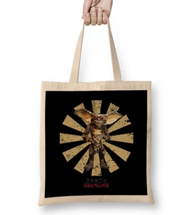 Gremlins Retro Japanese Bez Çanta Uzun Saplı