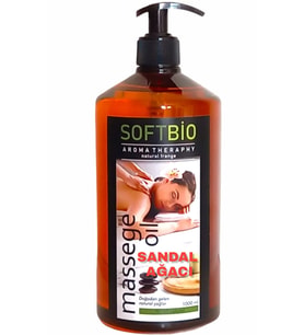 SOFTBİO MASAJ YAĞI SANDAL AĞACI 1 LT. AROMATERAPİ MASAJ YAĞI