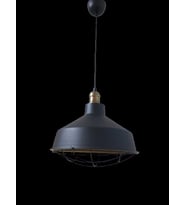 Retro Metal Siyah Dekoratif Eskitme Duylu Kafesli Siyah İçi Siyah Kafe Mutfak Avize Çap:30 cm