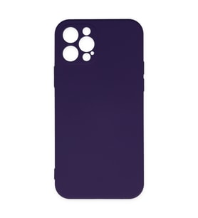 Iphone 12 Kılıf Nano Içi Kadife Silikon - Mor