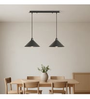 RİOLİGHT RETRO,VİNTAGE,MODERN SİYAH 3XE27 SIRALI MASA ÜSTÜ METAL SARKIT AVİZE UZUNLUK:60CM