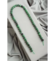 Ruby Zoisit Doğal Taş Parlak Küre Kristal Kesim 8mm Dizi [AA]