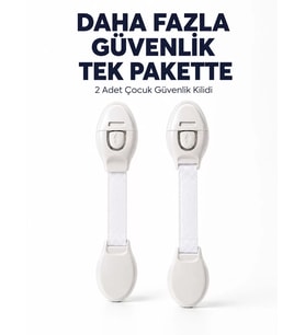 Northcity Güçlü Yapışkanlı Çocuk Güvenlik Kilidi - 2'li Dolap Kilidi Seti