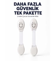 Northcity Güçlü Yapışkanlı Çocuk Güvenlik Kilidi - 2'li Dolap Kilidi Seti