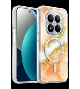 Onegif Redmi Note 15 Pro 4G Lotus Simli Magsafe Kapak - Turuncu