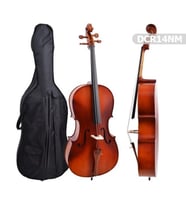 Dominguez DCR14NM Çello - 1/4 (Eğitim - Başlangıç Seviyesi) Gül Ağacı (Rosewood) Görünümlü Bitiş, Abanoz Klavye ve Burgular, Küçük Müzisyenler İçin Ergonomik Ölçü Uyum: 1/4 (Çeyrek Boy) Çello