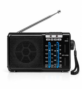 UltraTekno KTF-1472S Solar Panelli Şarjlı Radyo FM AM SW1 SW2 4 Band Analog Radyo 5W Hoparlör El Fenerli