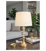 Tekli Gold Masa Lambası Modern Tasarım Salon Abajur
