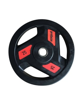Proforce Kauçuk Kaplı Olimpik Ağırlık Plakası 25KG. Güç Antrenmanı, Ağırlık Kaldırma, Sağlam Dökme Demir Plaka FLS25