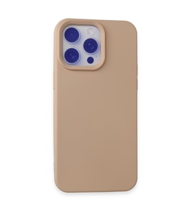 Northcity iPhone 15 Pro Max Nano İçi Kadife Silikon Kılıf - Pudra (Yüksek Koruma)