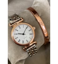 Özel Kutulu Yeni Seri Minimal Rose Gold Gümüş Renk Metal Kadın Kol Saati Bayan Arkadasa Hediye Tebrik Geçmiş Olsun Hediyesi Anneye Ablaya Sevgiliye Hanima Ese Arkadasa Dogum Gunu Yıldonumu Hediyesi Anneye Kız Kardese Kisiye Ozel Hediye