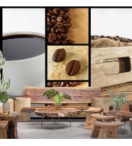 Kahve Temalı Cafe Duvar Kağıdı Baskı