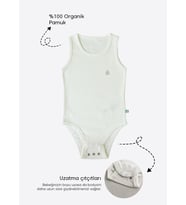 Organik New Basic Uzayan Atlet Body Bebek Boy Ekru