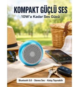 Alüminyum Gövdeli Mini Bluetooth Hoparlör - Dayanıklı Ve Şık Tasarım Yeni Nesil